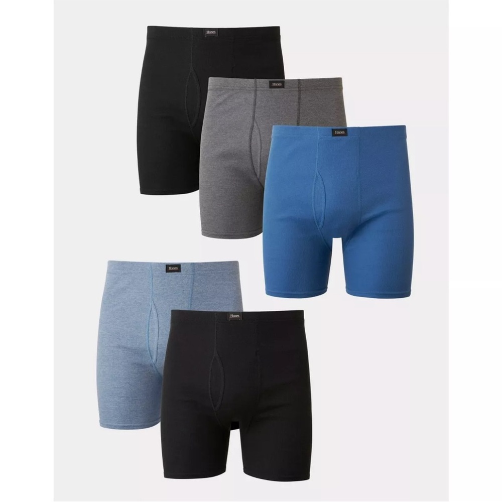 Hanes Men's Ultimate Tagless Boxer Brief 5-Pack Multicolor Small